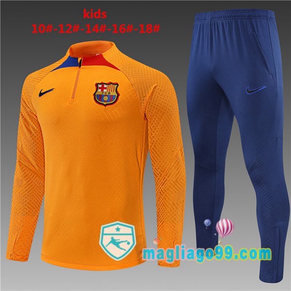 Magliago - Passione Maglie Thai Affidabili Basso Costo Online Shop | Tuta da Allenamento FC Barcellona Bambino Giallo 2022/2023