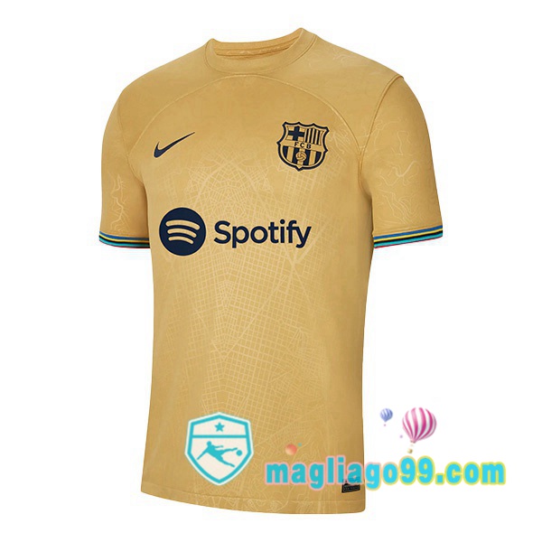 Magliago - Passione Maglie Thai Affidabili Basso Costo Online Shop | Maglia Calcio FC Barcellona Seconda Giallo 2022/2023
