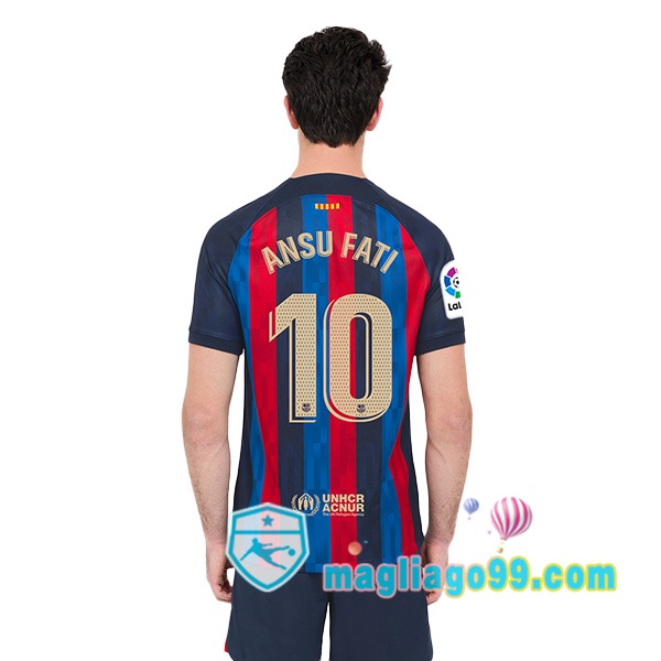 Magliago - Passione Maglie Thai Affidabili Basso Costo Online Shop | Maglia Calcio FC Barcellona (Ansu Fati 10) Prima Rosso Blu 2022/2023