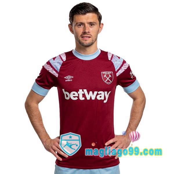 Magliago - Passione Maglie Thai Affidabili Basso Costo Online Shop | Maglia Calcio West Ham Prima Rosso 2022/2023