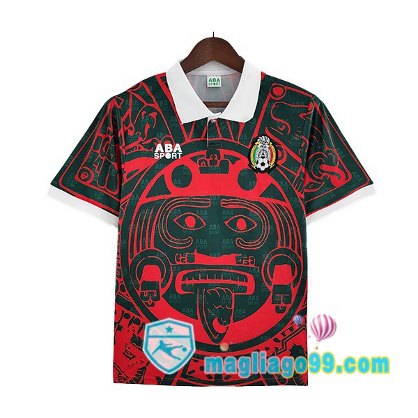 Magliago - Passione Maglie Thai Affidabili Basso Costo Online Shop | Maglia Storica Messico Retro Quattro Nero Rosso 1997