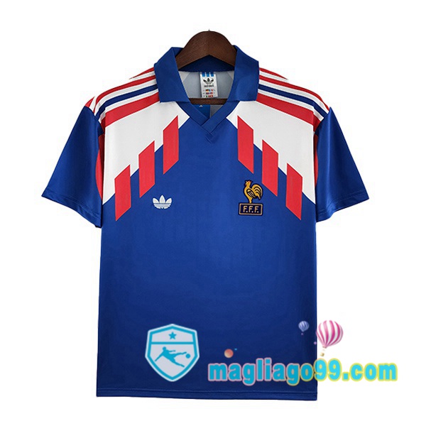 Magliago - Passione Maglie Thai Affidabili Basso Costo Online Shop | Maglia Storica Francia Retro Prima Blu 1988-1990