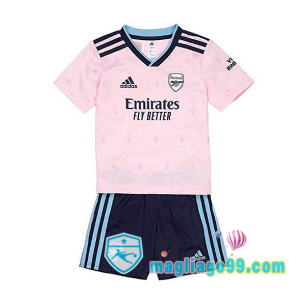 Magliago - Passione Maglie Thai Affidabili Basso Costo Online Shop | Maglia Arsenal Bambino Terza Rosa Blu 2022/2023