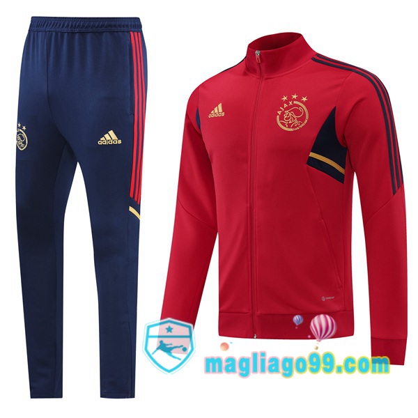 Magliago - Passione Maglie Thai Affidabili Basso Costo Online Shop | Giacca Da Allenamento AFC Ajax Rosso 2022/2023