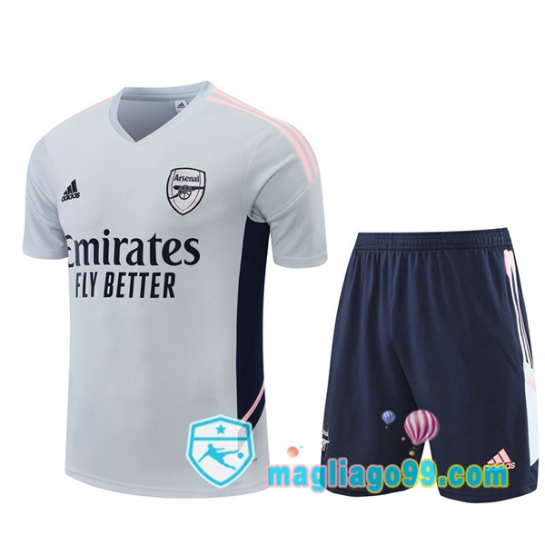 Magliago - Passione Maglie Thai Affidabili Basso Costo Online Shop | Tuta Maglie Allenamento Arsenal + Shorts Bianco 2022/2023