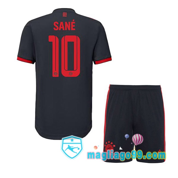 Magliago - Passione Maglie Thai Affidabili Basso Costo Online Shop | Maglia Bayern Monaco (Sané 10) Bambino Terza Nero 2022/2023