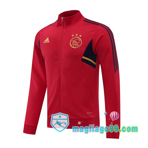Magliago - Passione Maglie Thai Affidabili Basso Costo Online Shop | Giacca Da Allenamento AFC Ajax Rosso 2022/2023
