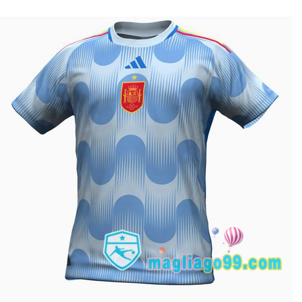 Magliago - Passione Maglie Thai Affidabili Basso Costo Online Shop | Nazionale Maglia Calcio Spagna Seconda Blu Bianco Versione Trapelata Coupe du monde 2022