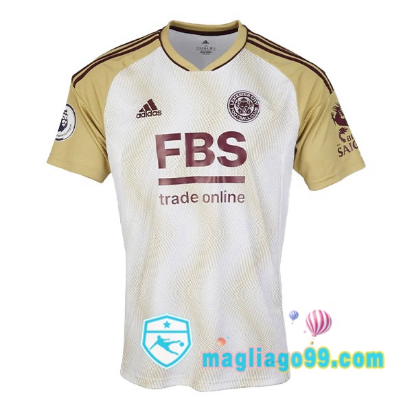Magliago - Passione Maglie Thai Affidabili Basso Costo Online Shop | Maglia Leicester City Terza Bianco Giallo 2022/2023