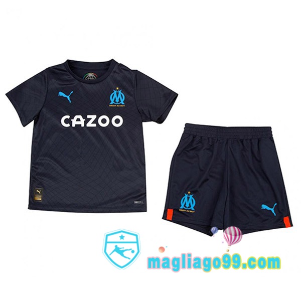 Magliago - Passione Maglie Thai Affidabili Basso Costo Online Shop | Maglia Marsiglia OM Bambino Seconda Nero 2022/2023