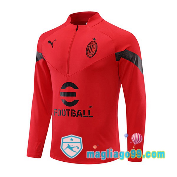 Magliago - Passione Maglie Thai Affidabili Basso Costo Online Shop | Felpe Allenamento AC Milan Rosso 2022/2023