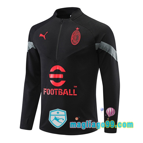 Magliago - Passione Maglie Thai Affidabili Basso Costo Online Shop | Felpe Allenamento AC Milan Nero 2022/2023