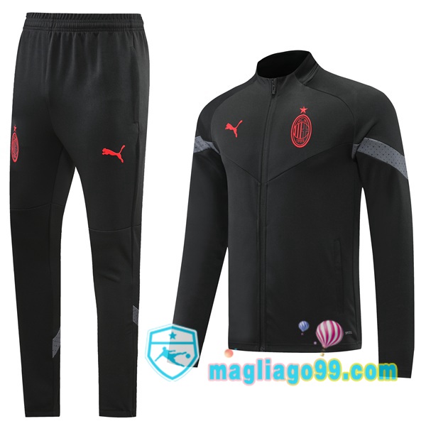 Magliago - Passione Maglie Thai Affidabili Basso Costo Online Shop | Giacca Da Allenamento AC Milan Nero 2022/2023