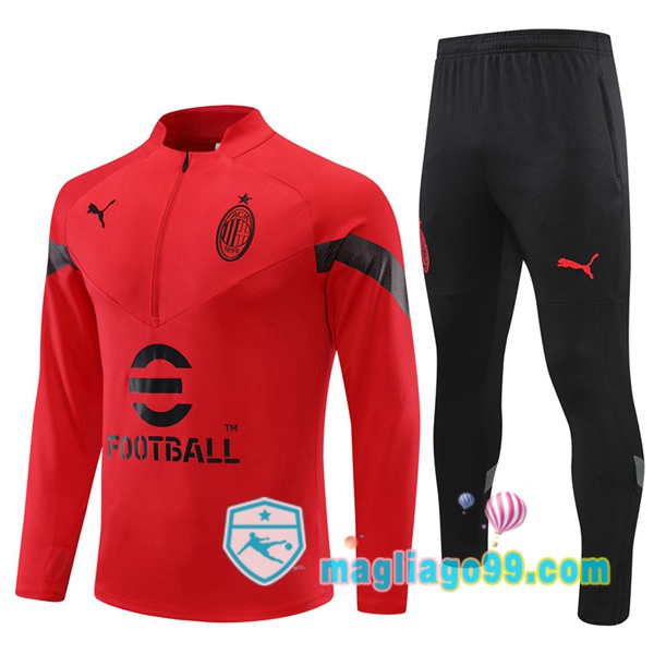 Magliago - Passione Maglie Thai Affidabili Basso Costo Online Shop | Tuta da Allenamento AC Milan Rosso 2022/2023