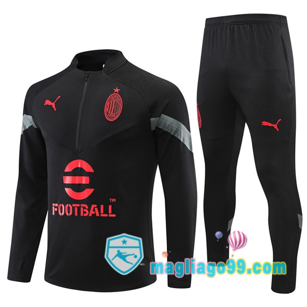 Magliago - Passione Maglie Thai Affidabili Basso Costo Online Shop | Tuta da Allenamento AC Milan Nero 2022/2023