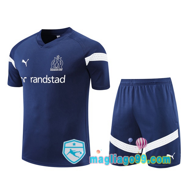 Magliago - Passione Maglie Thai Affidabili Basso Costo Online Shop | Tuta Maglie Allenamento Marsiglia OM + Shorts Blu Royal 2022/2023