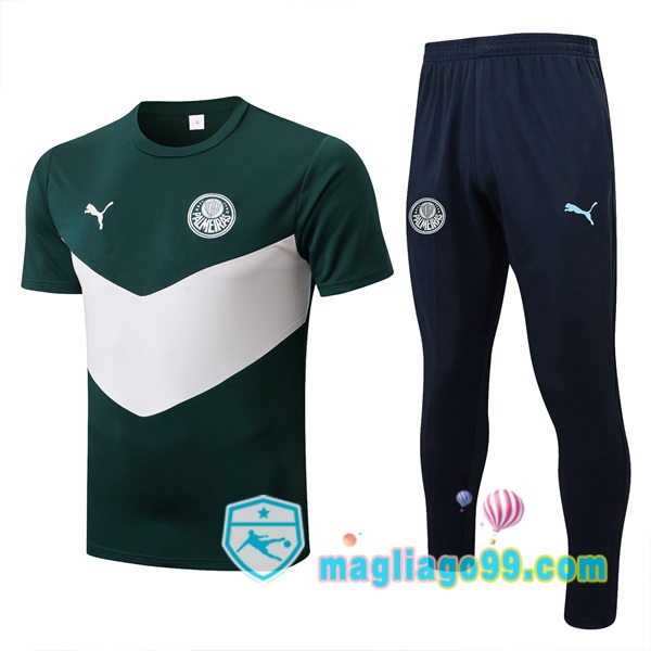 Magliago - Passione Maglie Thai Affidabili Basso Costo Online Shop | Tuta Maglie Allenamento Palmeiras + Pantaloni Verde Bianco 2022/2023