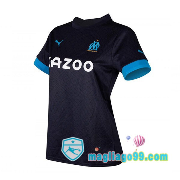 Magliago - Passione Maglie Thai Affidabili Basso Costo Online Shop | Maglia Marsiglia OM Donna Seconda Nero 2022/2023