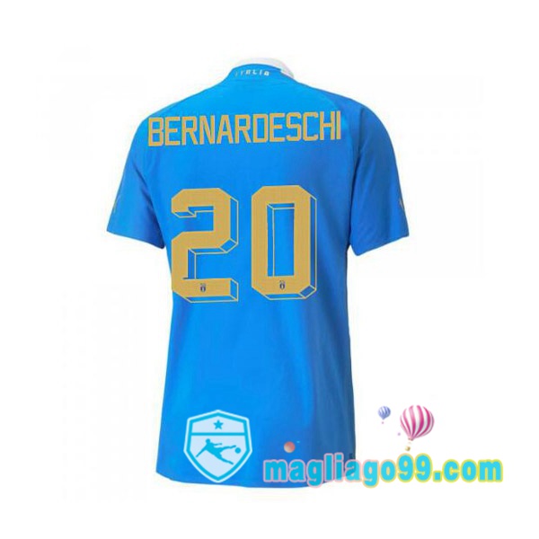 Magliago - Passione Maglie Thai Affidabili Basso Costo Online Shop | Nazionale Maglia Calcio Italia（Bernardeschi 20）Prima Blu 2022/2023