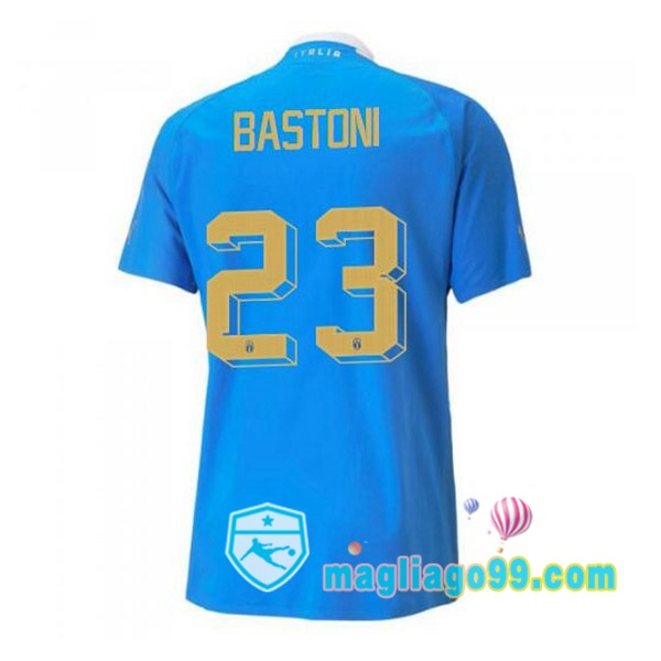 Magliago - Passione Maglie Thai Affidabili Basso Costo Online Shop | Nazionale Maglia Calcio Italia（Bastoni 23）Prima Blu 2022/2023