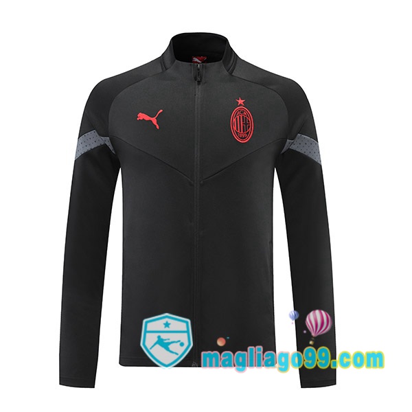 Magliago - Passione Maglie Thai Affidabili Basso Costo Online Shop | Giacca Da Allenamento AC Milan Nero 2022/2023