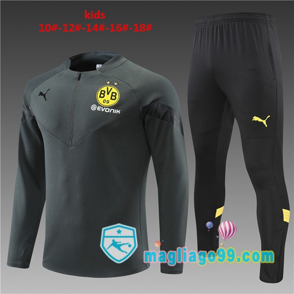 Magliago - Passione Maglie Thai Affidabili Basso Costo Online Shop | Tuta da Allenamento Dortmund BVB Bambino Grigio 2022/2023