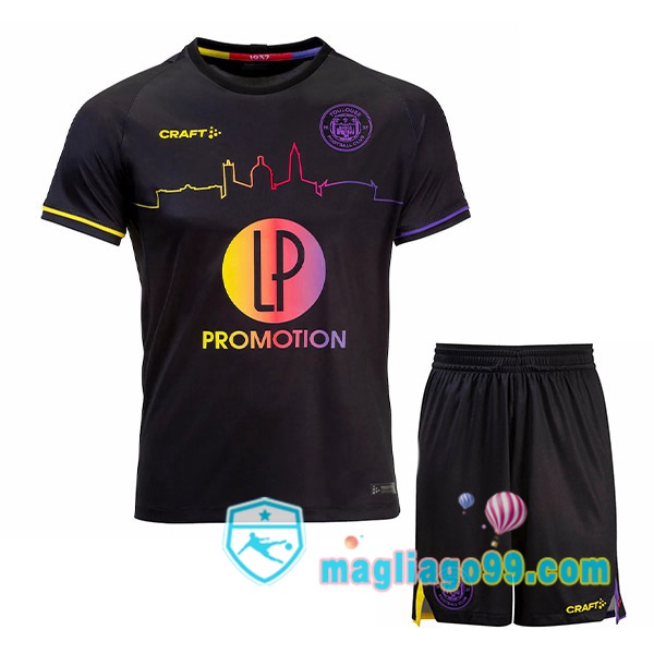 Magliago - Passione Maglie Thai Affidabili Basso Costo Online Shop | Maglia Toulouse Bambino Seconda Nero 2022/2023