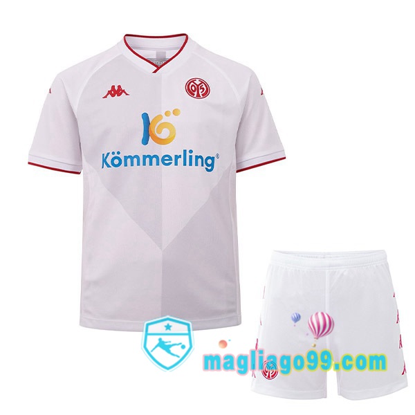Magliago - Passione Maglie Thai Affidabili Basso Costo Online Shop | Maglia FSV Mainz 05 Bambino Seconda Bianco 2022/2023