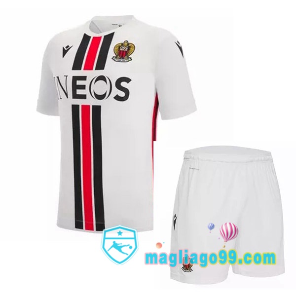 Magliago - Passione Maglie Thai Affidabili Basso Costo Online Shop | Maglia OGC Nice Bambino Seconda Bianco 2022/2023