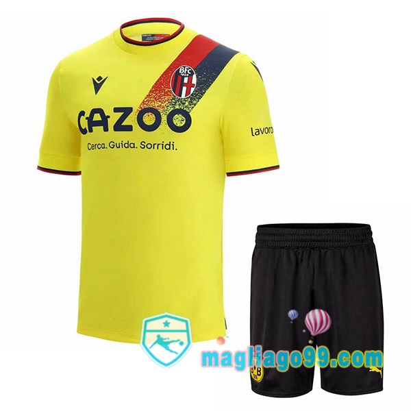 Magliago - Passione Maglie Thai Affidabili Basso Costo Online Shop | Maglia Bologna Bambino Terza Giallo 2022/2023
