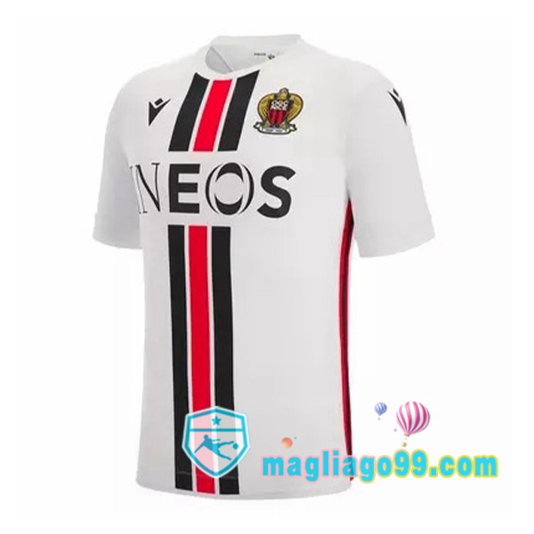 Magliago - Passione Maglie Thai Affidabili Basso Costo Online Shop | Maglia OGC Nice Seconda Bianco 2022/2023