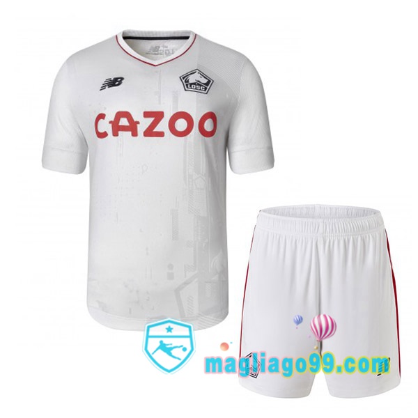 Magliago - Passione Maglie Thai Affidabili Basso Costo Online Shop | Maglia Lille OSC Bambino Seconda Bianco 2022/2023