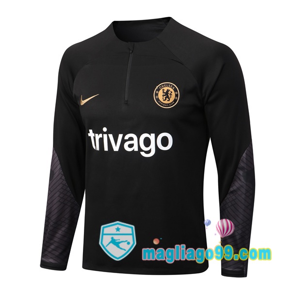 Magliago - Passione Maglie Thai Affidabili Basso Costo Online Shop | Felpe Allenamento FC Chelsea Nero 2022/2023