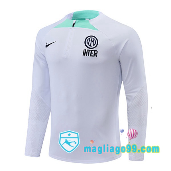 Magliago - Passione Maglie Thai Affidabili Basso Costo Online Shop | Felpe Allenamento Inter Milan Bianco 2022/2023