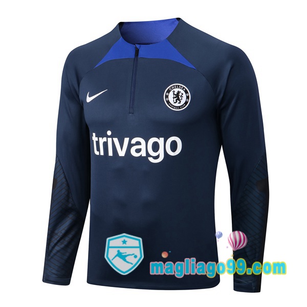 Magliago - Passione Maglie Thai Affidabili Basso Costo Online Shop | Felpe Allenamento FC Chelsea Blu 2022/2023