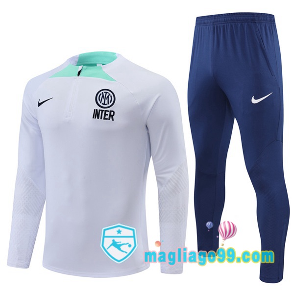 Magliago - Passione Maglie Thai Affidabili Basso Costo Online Shop | Tuta da Allenamento Inter Milan Bianco 2022/2023
