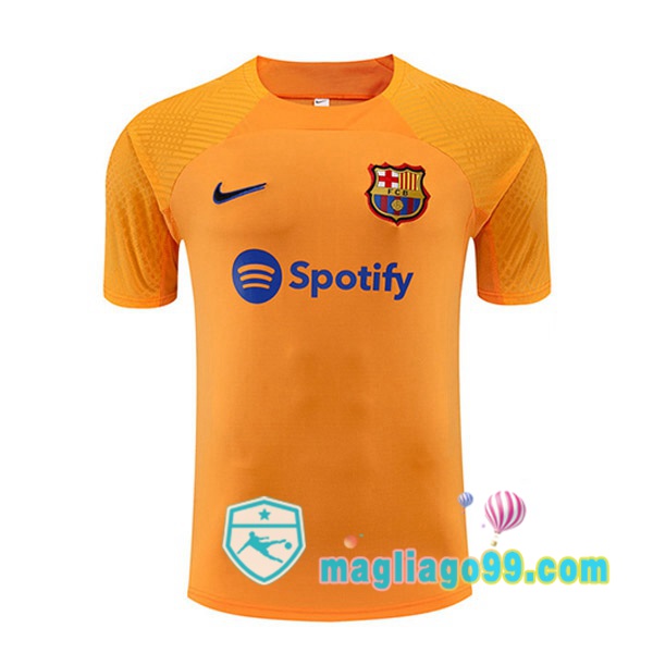 Magliago - Passione Maglie Thai Affidabili Basso Costo Online Shop | Tuta Maglie Allenamento FC Barcellona Arancione 2022/2023