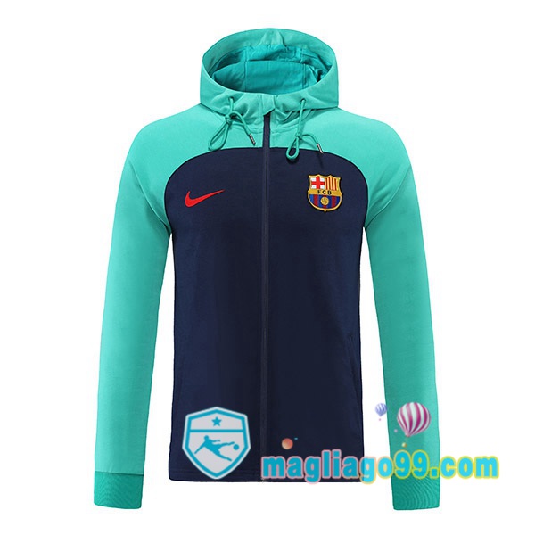 Magliago - Passione Maglie Thai Affidabili Basso Costo Online Shop | Giacca Con Cappuccio FC Barcellona Verde 2022/2023