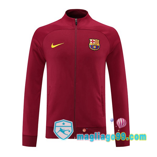 Magliago - Passione Maglie Thai Affidabili Basso Costo Online Shop | Giacca Da Allenamento FC Barcellona Rosso 2022/2023