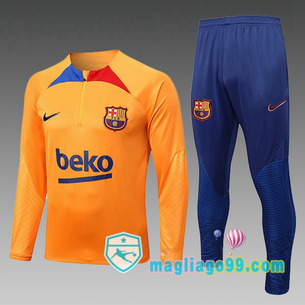 Magliago - Passione Maglie Thai Affidabili Basso Costo Online Shop | Tuta da Allenamento FC Barcellona Bambino Arancione 2022/2023