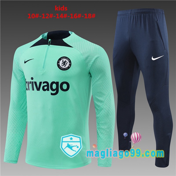 Magliago - Passione Maglie Thai Affidabili Basso Costo Online Shop | Tuta da Allenamento FC Chelsea Bambino Verde 2022/2023