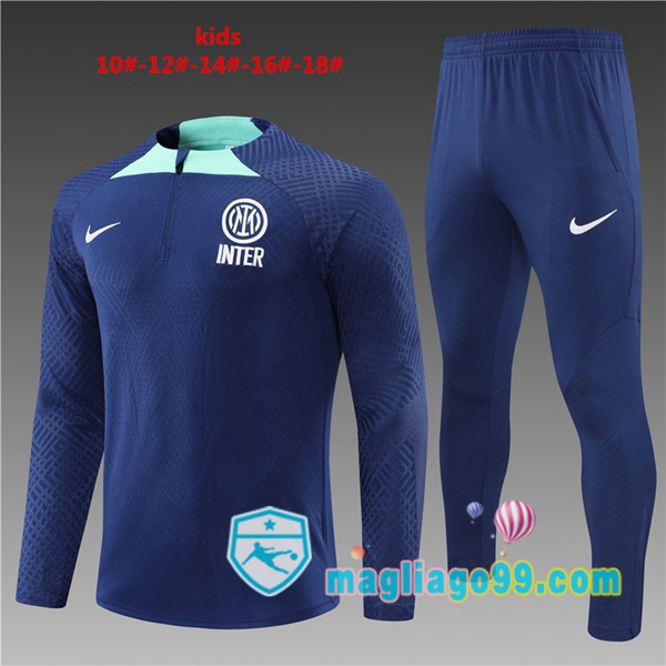 Magliago - Passione Maglie Thai Affidabili Basso Costo Online Shop | Tuta da Allenamento Inter Milan Bambino Blu 2022/2023