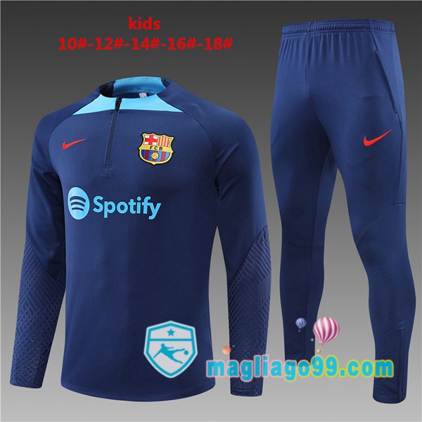 Magliago - Passione Maglie Thai Affidabili Basso Costo Online Shop | Tuta da Allenamento FC Barcellona Bambino Blu 2022/2023