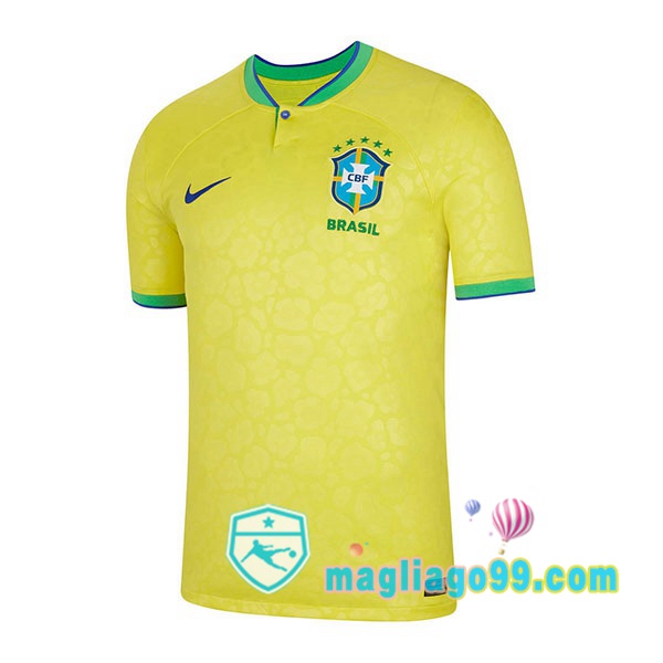 Magliago - Passione Maglie Thai Affidabili Basso Costo Online Shop | Nazionale Maglia Calcio Brasile Prima Giallo Coppa del Mondo 2022