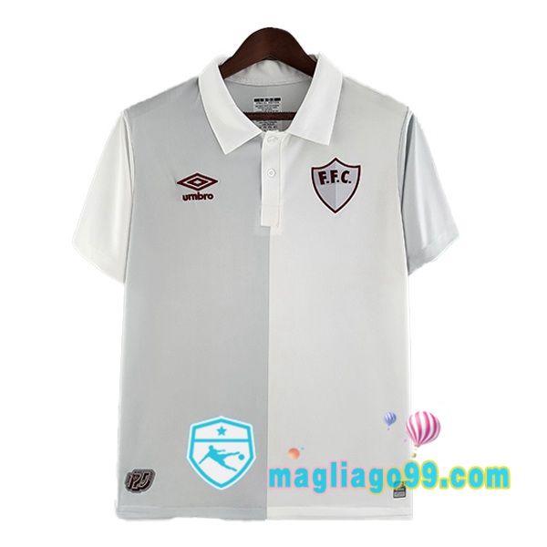 Magliago - Passione Maglie Thai Affidabili Basso Costo Online Shop | Maglia Storica Fluminense Retro Edizione del 120°anniversario Bianco Grigio