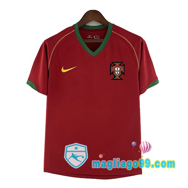 Magliago - Passione Maglie Thai Affidabili Basso Costo Online Shop | Maglia Storica Portogallo Prima Retro Rosso 2006