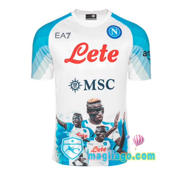 Magliago - Passione Maglie Thai Affidabili Basso Costo Online Shop | Maglia SSC Napoli (Osimhen 9) Blu Bianco 2022/2023