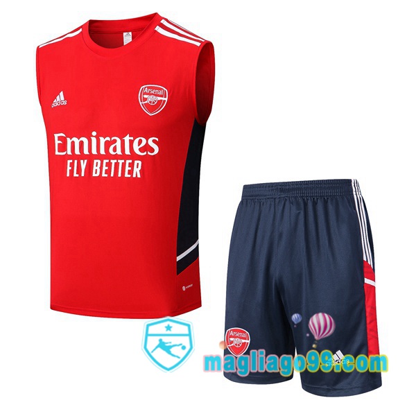Magliago - Passione Maglie Thai Affidabili Basso Costo Online Shop | Gilet Calcio Arsenal + Shorts Rosso 2022/2023