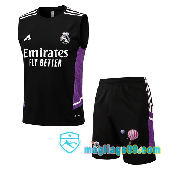Magliago - Passione Maglie Thai Affidabili Basso Costo Online Shop | Gilet Calcio Real Madrid + Shorts Nero 2022/2023