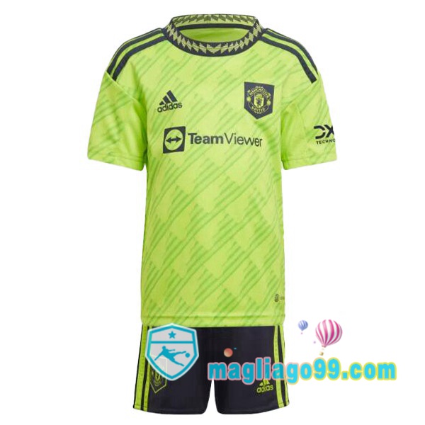 Magliago - Passione Maglie Thai Affidabili Basso Costo Online Shop | Maglia Manchester United Bambino Terza Verde 2022/2023